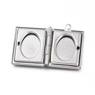 Non-Tarnish 304 Stainless Steel Locket Pendants STAS-K192-08P-1