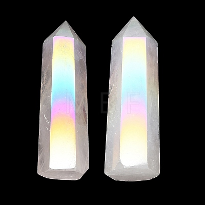 Point Tower Electroplate Natural Rose Quartz Home Display Decoration PW23030680855-1