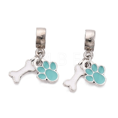 Alloy Enamel European Dangle Charms FIND-Q121-01C-P-1