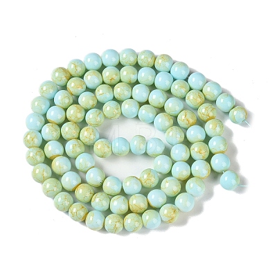 Baking Paint Glass Bead Strands GLAA-H031-01C-08-1