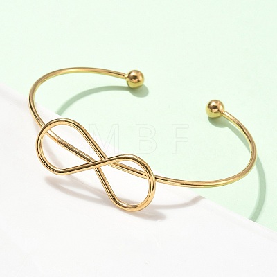 304 Stainless Steel Cuff Bangles BJEW-L682-032G-1