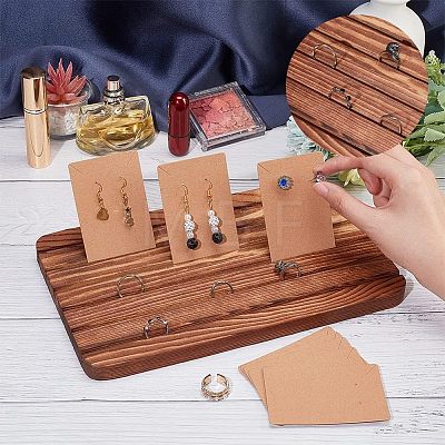  1Pc Wooden Card Display Base DIY-NB0007-76-1