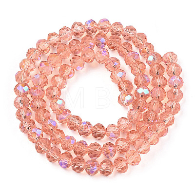 Electroplate Glass Beads Strands X-EGLA-A034-T2mm-L24-1