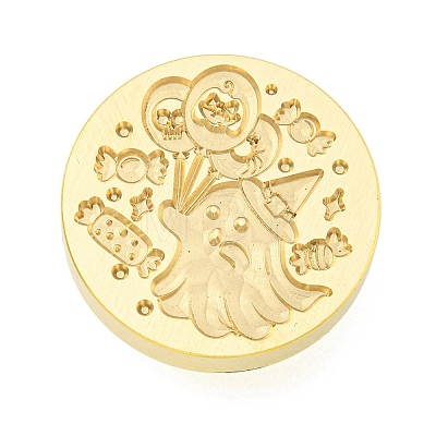 Halloween Series Wax Seal Brass Stamp Heads AJEW-M039-01N-1