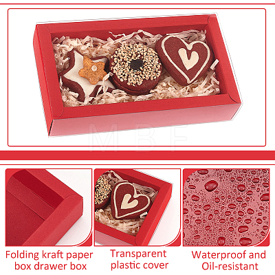 Foldable Paper Drawer Boxes with Clear Plastic Cover CON-WH0095-68A-02-1