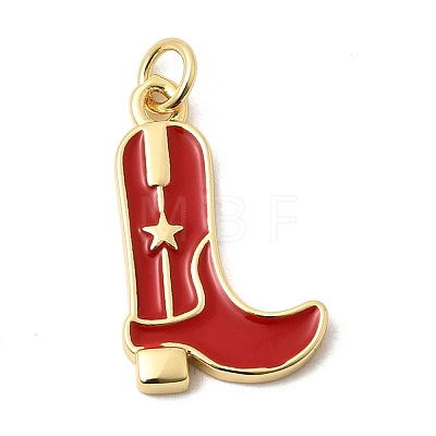 Brass Enamel Pendants KK-A296-51G-1
