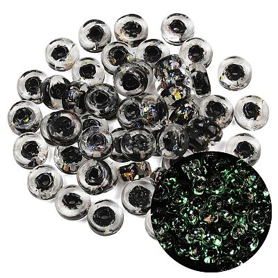 Luminous Handmade Foil Glass Beads LAMP-P020-01A-02-1
