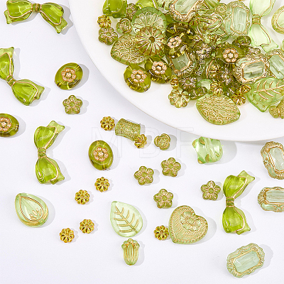 120Pcs 6 Styles Transparent Acrylic Beads OACR-SC0003-09-1