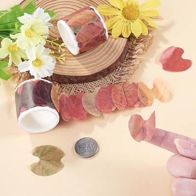 Autumn Leaf Paper Tape Stickers for Card Making DIY-TAC0032-23H-1