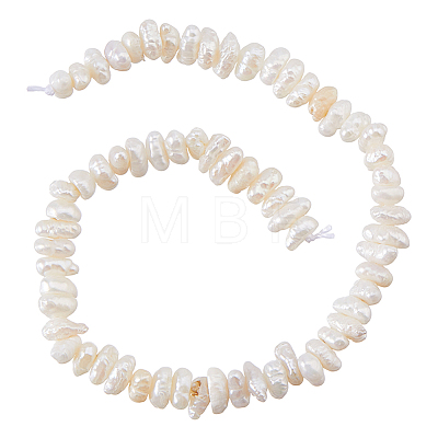1 Strand Natural Keshi Pearl Cultured Freshwater Pearl Beads Strands PEAR-HS0001-26B-1