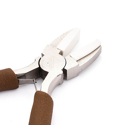 45# Steel Flat Nose Pliers with Non-Slip Comfort Grip Handles & Jaw Cover TOOL-N008-08-1