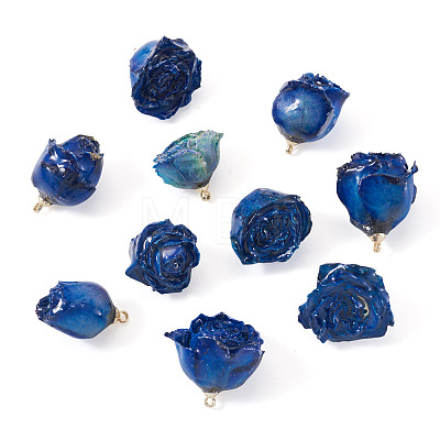 10Pcs Preserved Rose Pendants KY-TA0001-59A-1
