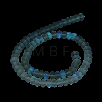 Frosted Transparent Glass Beads Strands FGLA-M002-01I-1