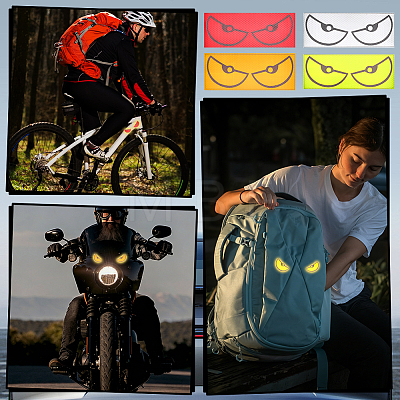 12Pcs 4 Colors PET Self Adhesive Reflective Stickers DIY-NB0016-01B-1