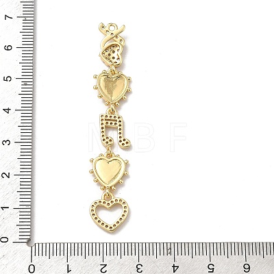 Brass Micro Pave Clear Cubic Zirconia Big Pendants KK-B176-02G-05-1