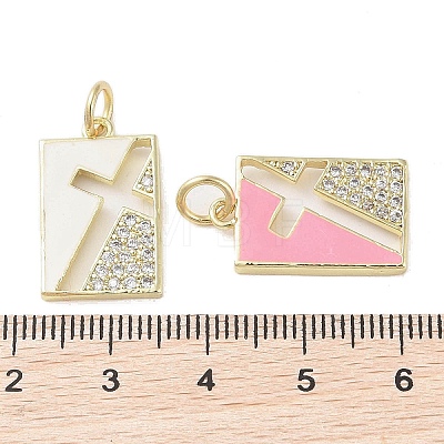 Real 18K Gold Plated Brass Micro Pave Cubic Zirconia Pendants KK-A209-18G-1