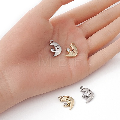 4Pcs 2 Colors Rack Plating Alloy Rhinestone Pendants FIND-YW0003-60-1