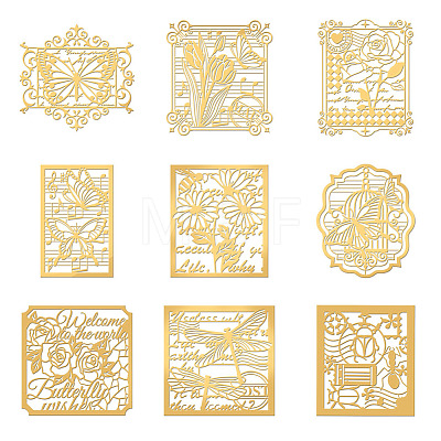 Stamp Theme Nickel Decoration Stickers DIY-WH0450-055-1