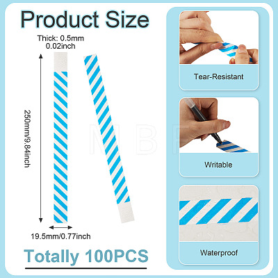 Paper Disposable Wristbands BJEW-TAC0075-002E-1