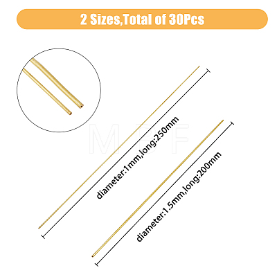 30Pcs 2 Styles Brass Support Rods DIY-FH0005-51-1