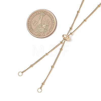 304 Stainless Steel Satellite Chain Slider Necklace Making AJEW-JB01555-02-1