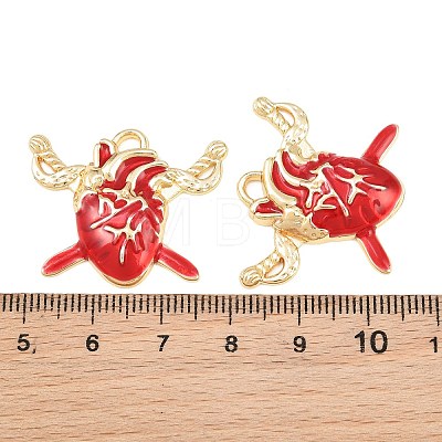 Rack Plating Alloy Enamel Pendants AL-CBA2B10-01G-05-1