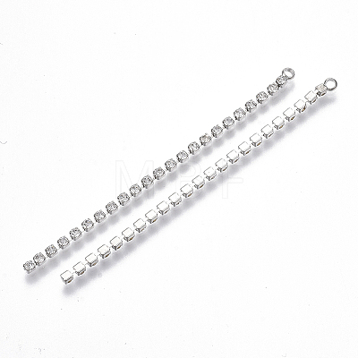 Brass Rhinestone Cup Chains Tassel Big Pendants LS-X-KK-R129-10P-1