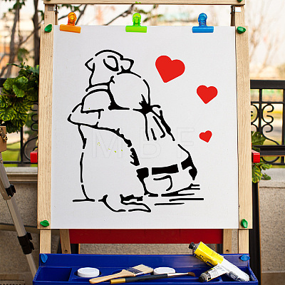 PET Plastic Drawing Painting Stencils Templates DIY-WH0244-205-1