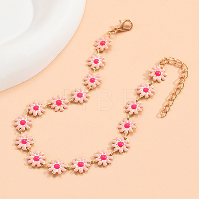 Flower Alloy Enamel Anklets WG8DD7D-01-1