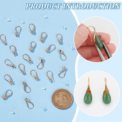 30Pcs Brass Earring Hooks KK-BC0012-09-1
