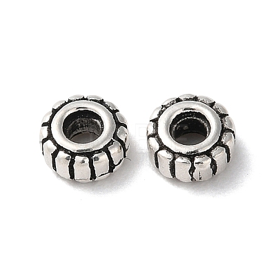 925 Sterling Silver Corrugated Beads STER-P053-09A-AS-1