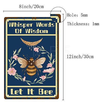 Rectangle Metal Iron Sign Poster AJEW-WH0157-328-1