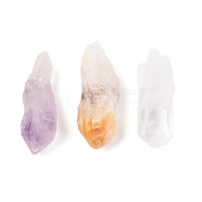 Nuggets Raw Natural Quartz Crystal & Amethyst & Yellow Quartz Collections AJEW-Q152-05-1