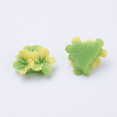 Flatback Resin Flower Cabochons CRES-S240-M-1