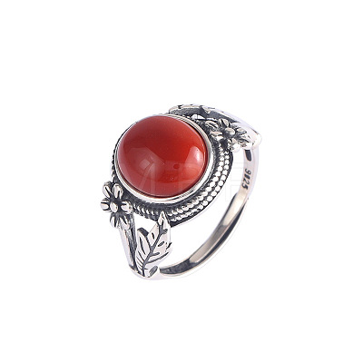 Oval Natural Agate Finger Rings FS-WGC21A7-01-1