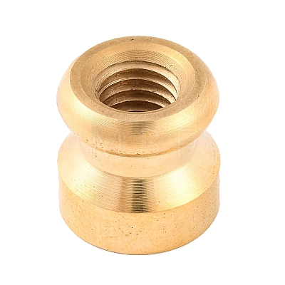 Golden Tone Round Wax Seal Brass Stamp Heads AJEW-S087-02G-11-1