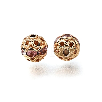 Brass Rhinestone Beads RB-K001-01G-01-1