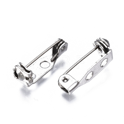 201 Stainless Steel Brooch Pin Back Safety Catch Bar Pins STAS-S117-022A-1