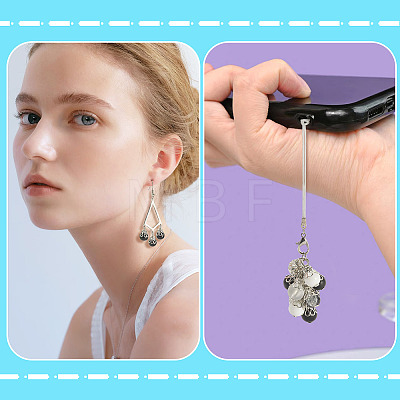 100Pcs Mixed Styles Glass Pendants PALLOY-TADJ00009-1
