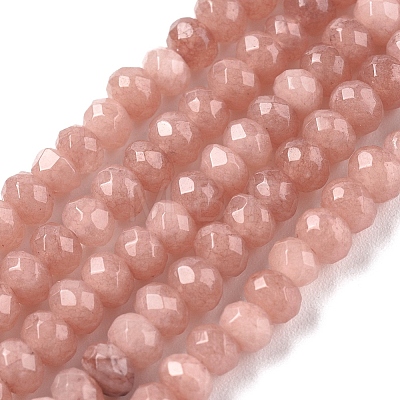 Dyed Natural Malaysia Jade Rondelle Beads Strands X-G-E316-2x4mm-42-1