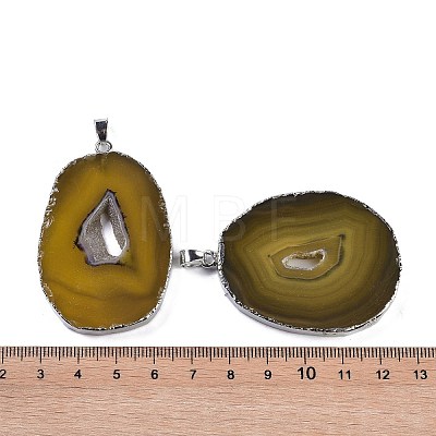 Natural Agate Big Pendants KK-F868-29P-04-1