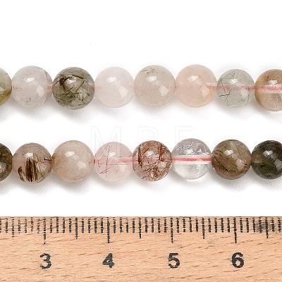 Natural Multi-Color Rutilated Quartz Beads Strands G-G300-A03-6mm-1