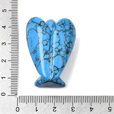 Synthetic Turquoise Angel Figurine DJEW-N006-01A-01-1