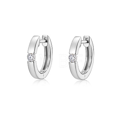 925 Sterling Silver Pave Moissanite Hoop Earrings for Women DZ9023-1