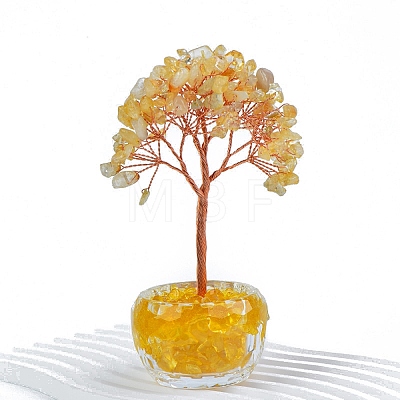 Natural Citrine Chips Tree Decorations PW-WG40737-04-1