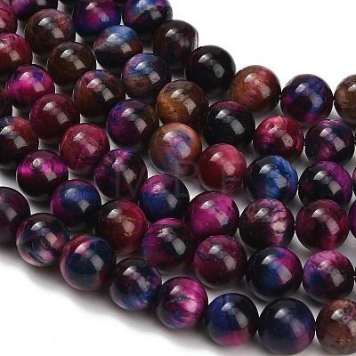 Natural Tiger Eye Beads Strands G-B133-A02-10mm-10-1