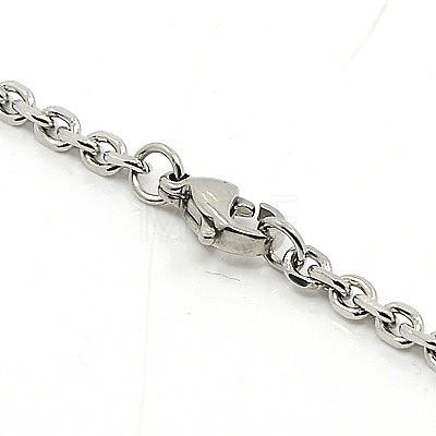 304 Stainless Steel Necklaces NJEW-F027-40-2mm-1