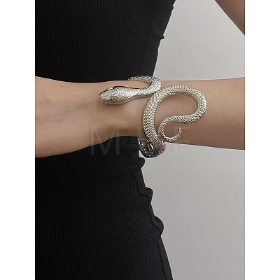 Alloy Open Bangles for Women BJEW-K253-01P-1