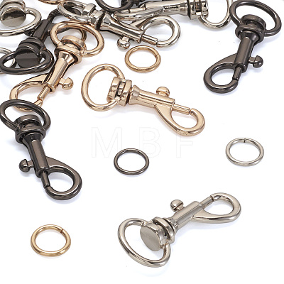  15Pcs 6 Colors Alloy Swivel Snap Hook Clasps FIND-TA0003-79-1