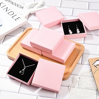 6Pcs Square Cardboard Necklace Box CBOX-YW0001-05C-1